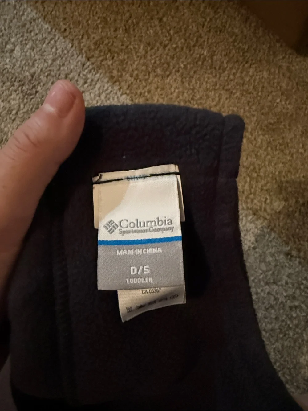 Columbia Black Fleece Earflap Balaclava with Ties